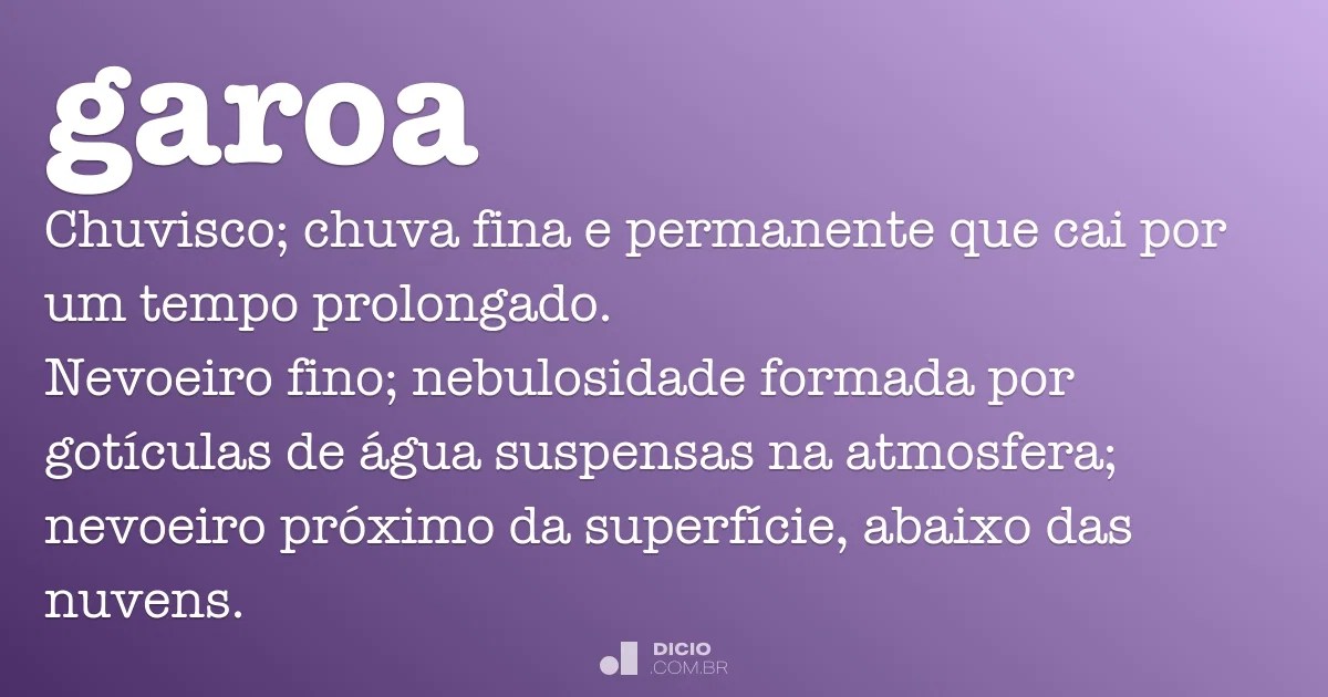 Garoa Dicio, Dicionário Online de Português