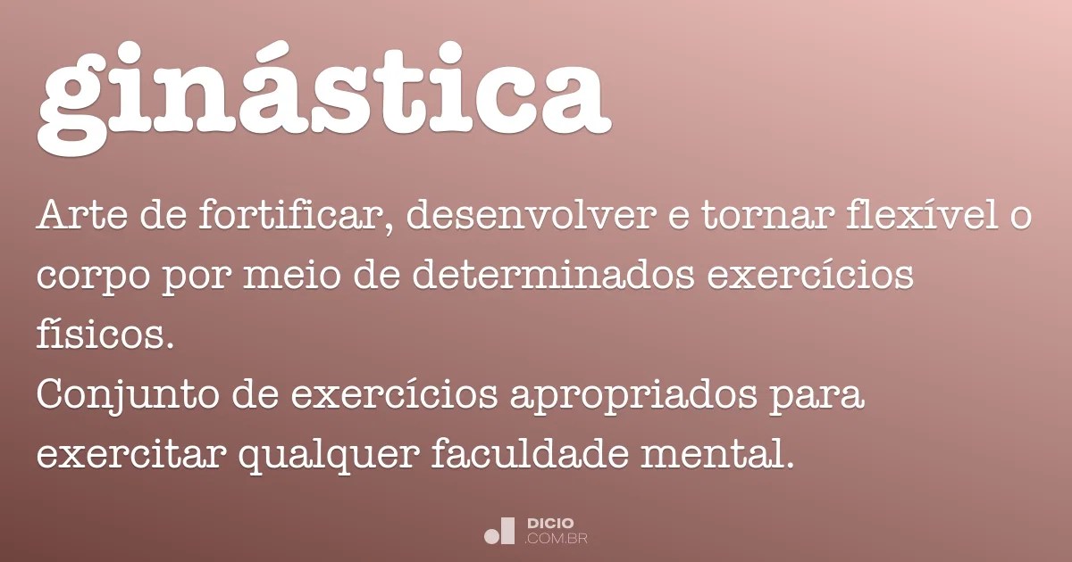 Ginástica Dicio, Dicionário Online de Português