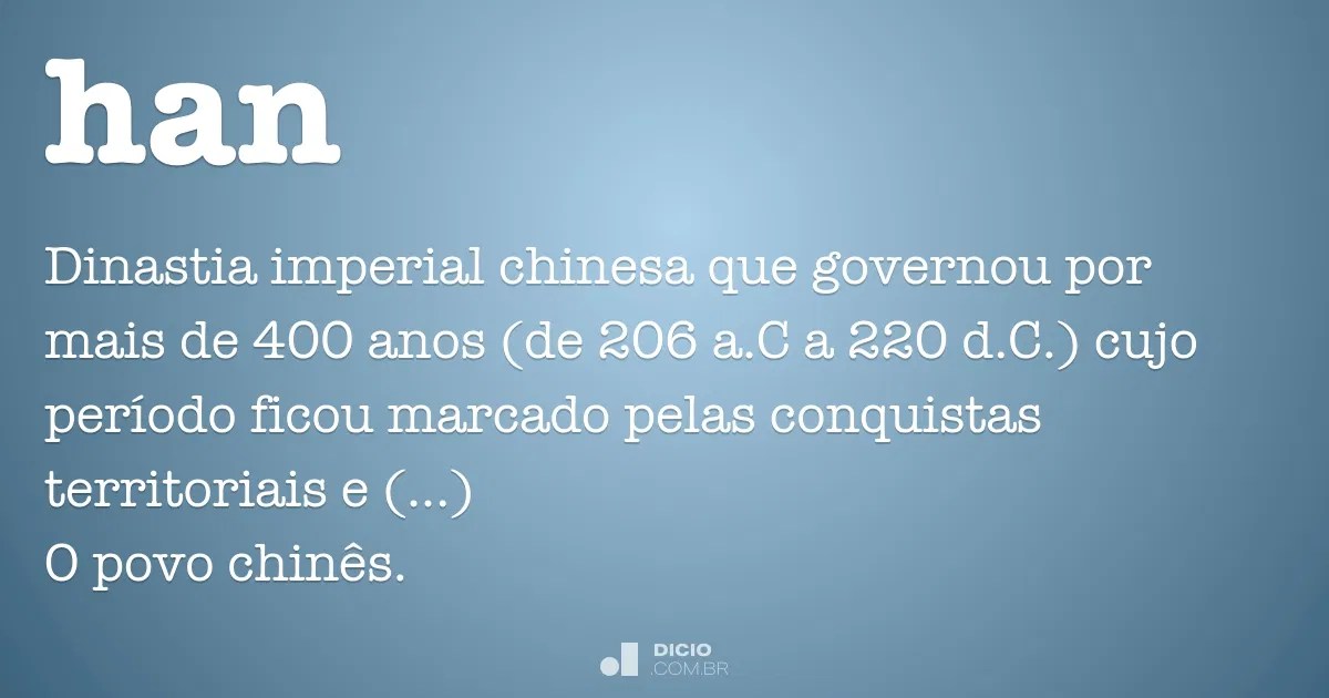 Han Dicio, Dicionário Online de Português