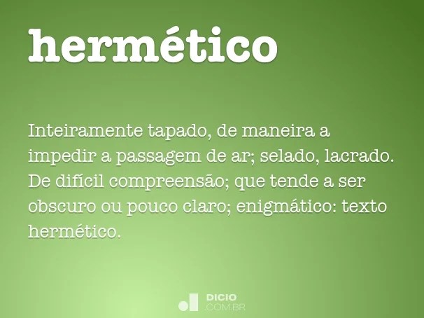 Hermético Dicio, Dicionário Online de Português