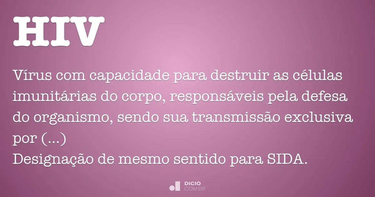 Hiv Significado Da Sigla EDUBRAINAZ
