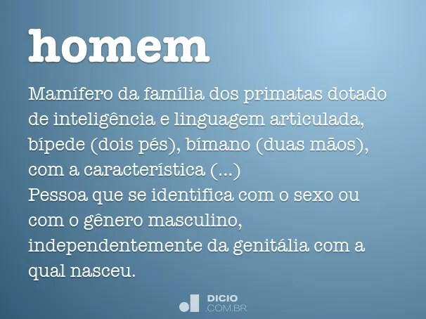 Homem Dicio, DicionÃ¡rio Online de PortuguÃªs