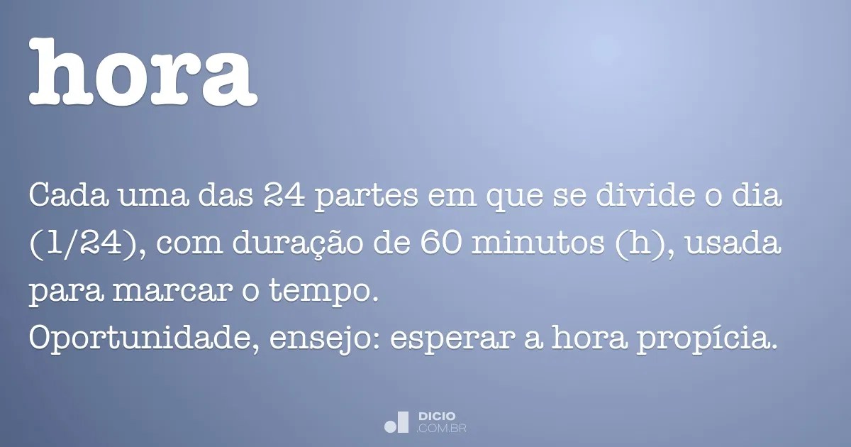 Hora Dicio, Dicionário Online de Português