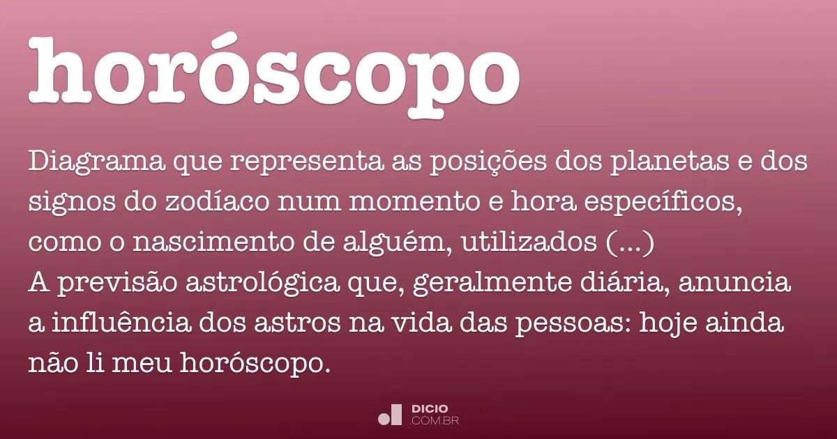 Horóscopo Dicio, Dicionário Online de Português