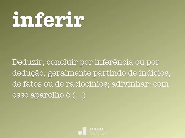 Inferir Dicio, Dicionário Online de Português