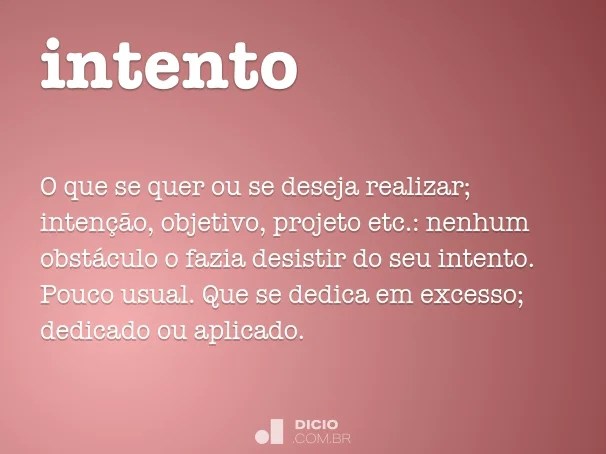 Intento Dicio, DicionÃ¡rio Online de PortuguÃªs