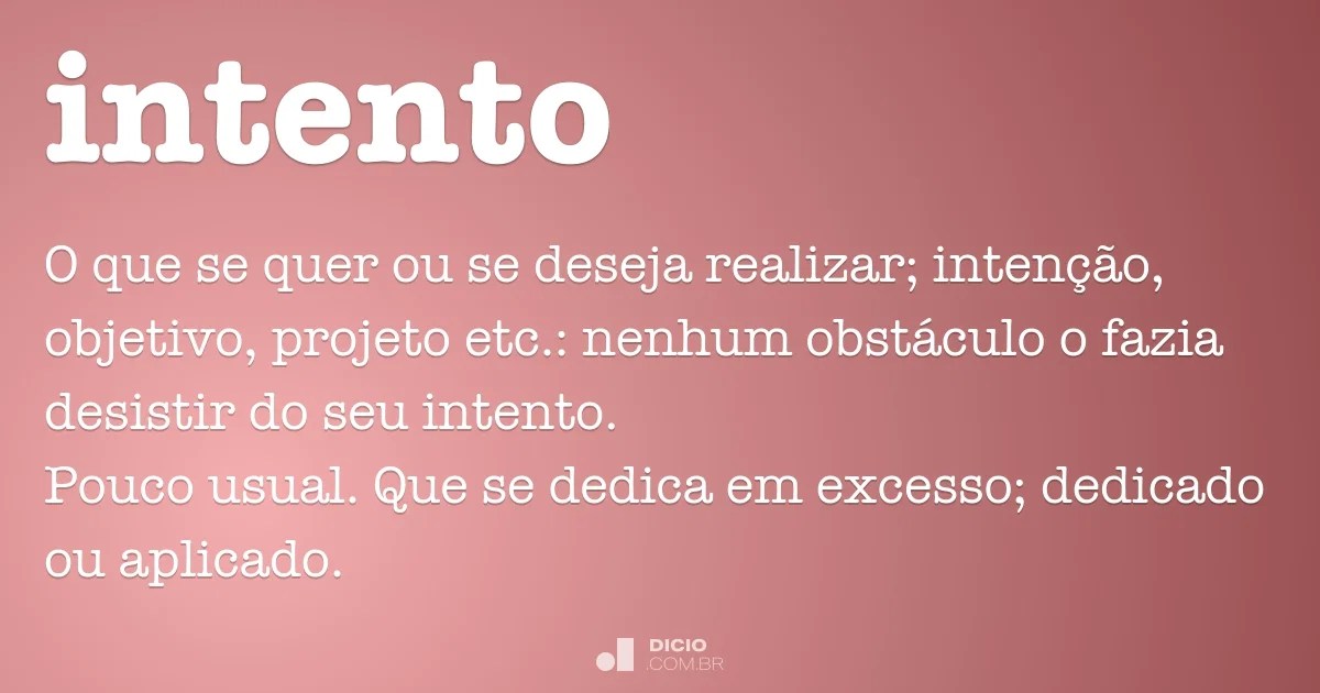 Intento Dicio, DicionÃ¡rio Online de PortuguÃªs