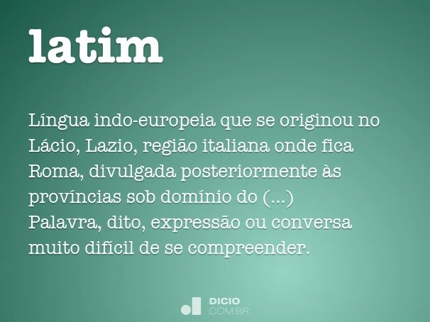 Latim Dicio, Dicionário Online de Português