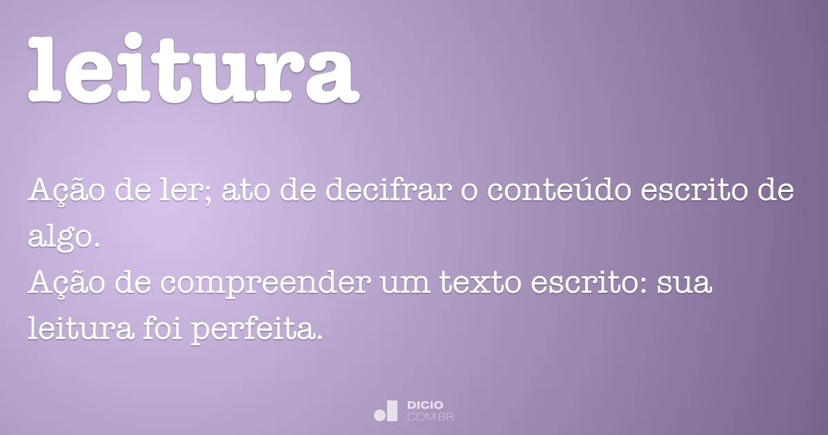 Leitura Dicio, Dicionário Online de Português