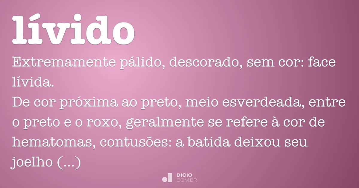 LÃ­vido Dicio, DicionÃ¡rio Online de PortuguÃªs
