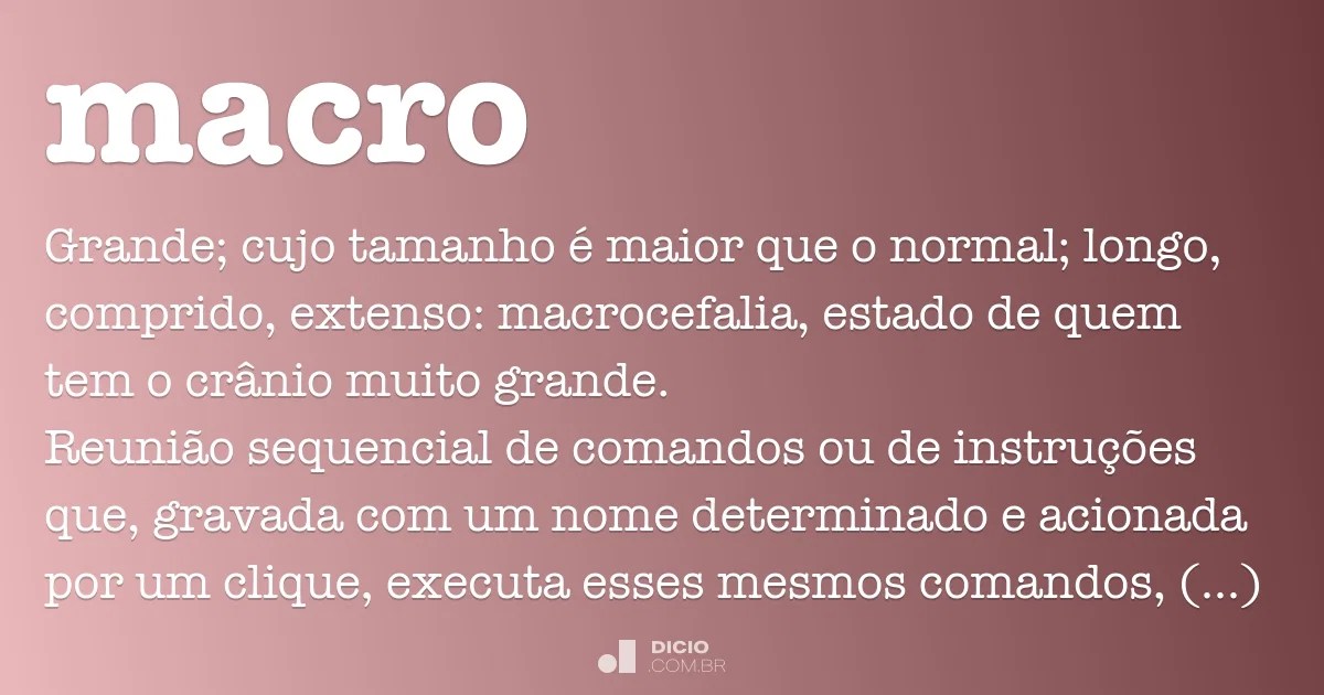Macro Dicionário Online de Português