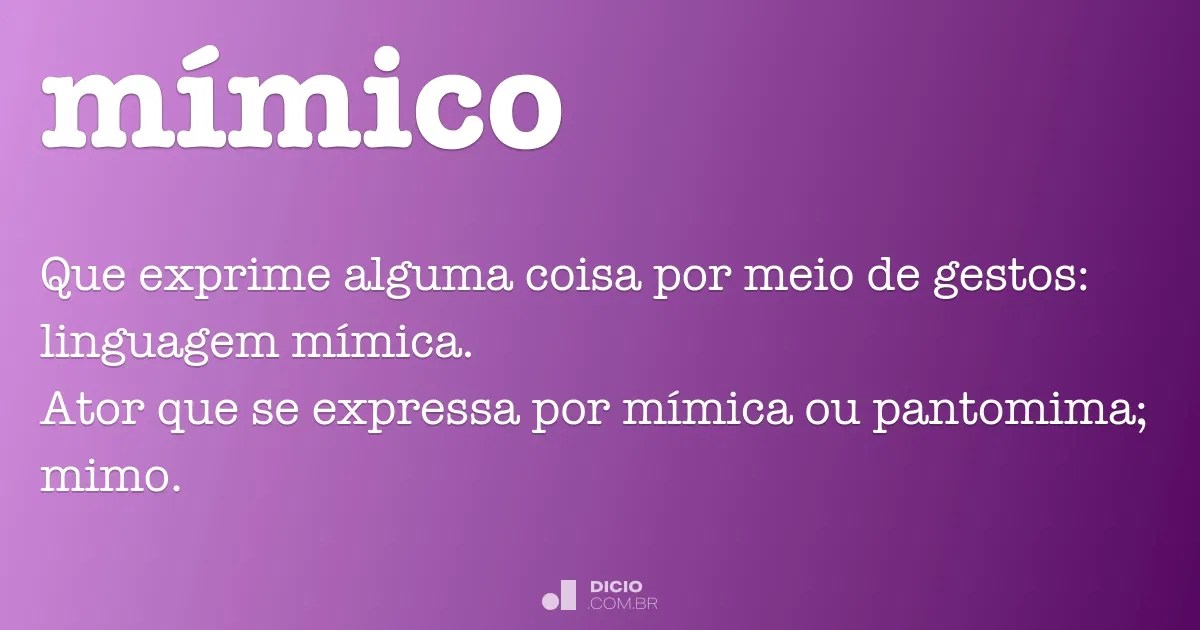 Mímico Dicio, Dicionário Online de Português
