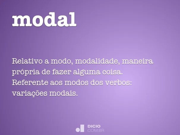 Modal Dicio, Dicionário Online de Português
