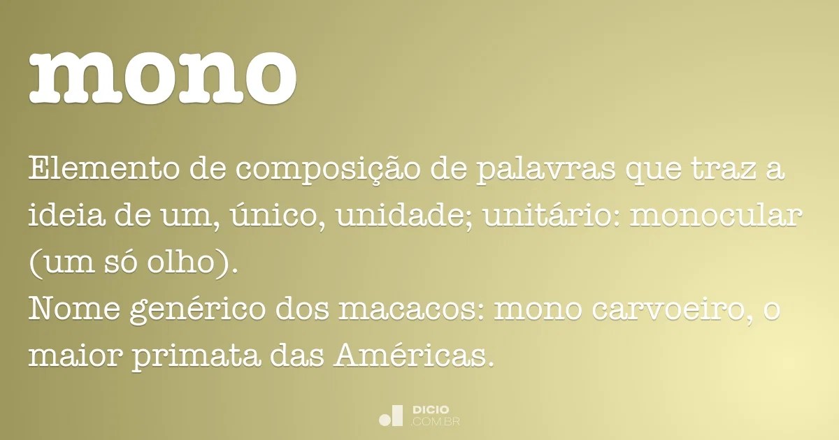 Mono Dicio, Dicionário Online de Português