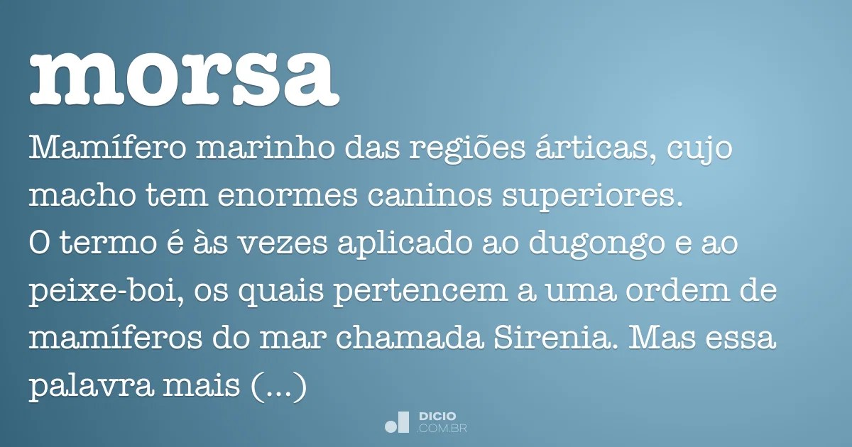 Morsa Dicio, Dicionário Online de Português