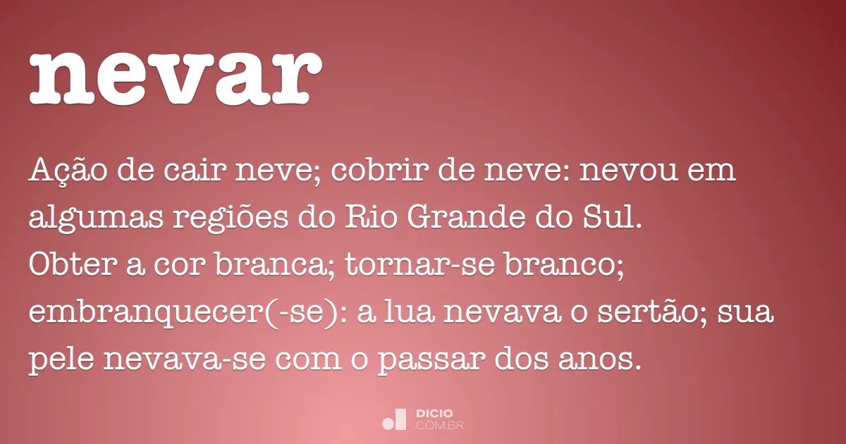 Nevar Dicio, Dicionário Online de Português