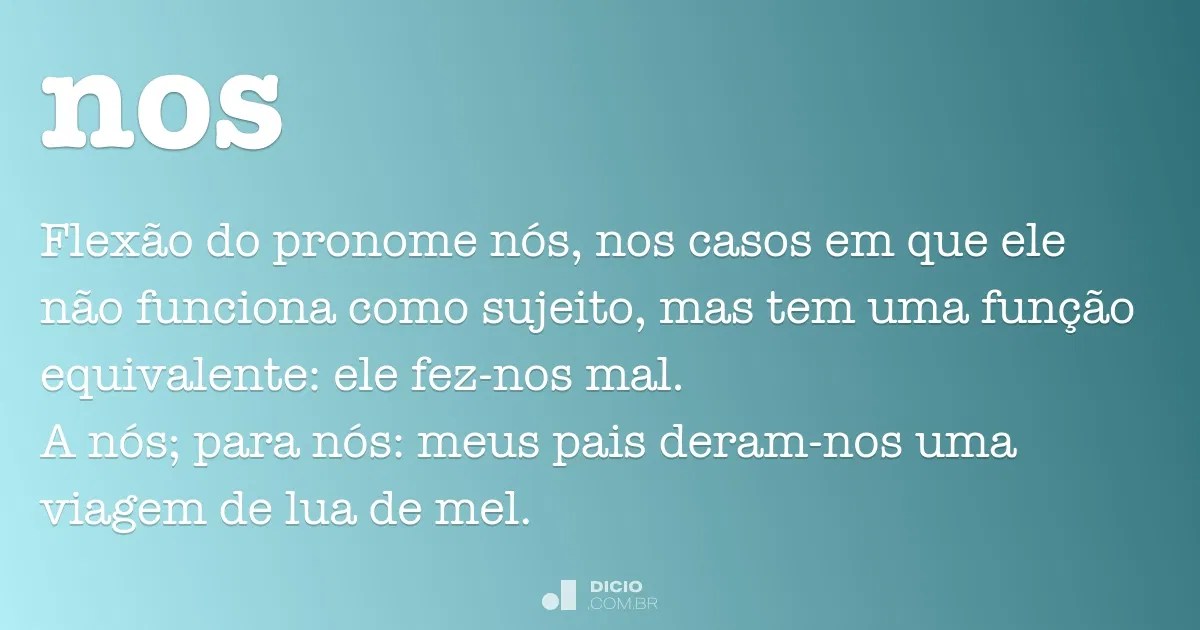 Nos Dicionário Online de Português