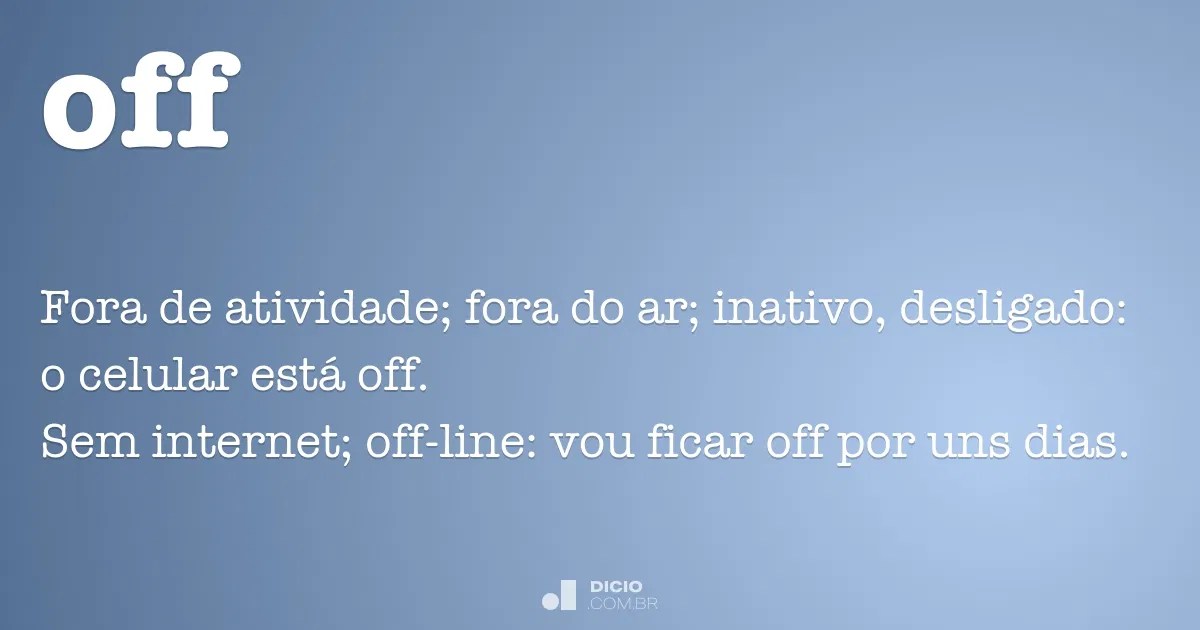 Off Dicio, Dicionário Online de Português