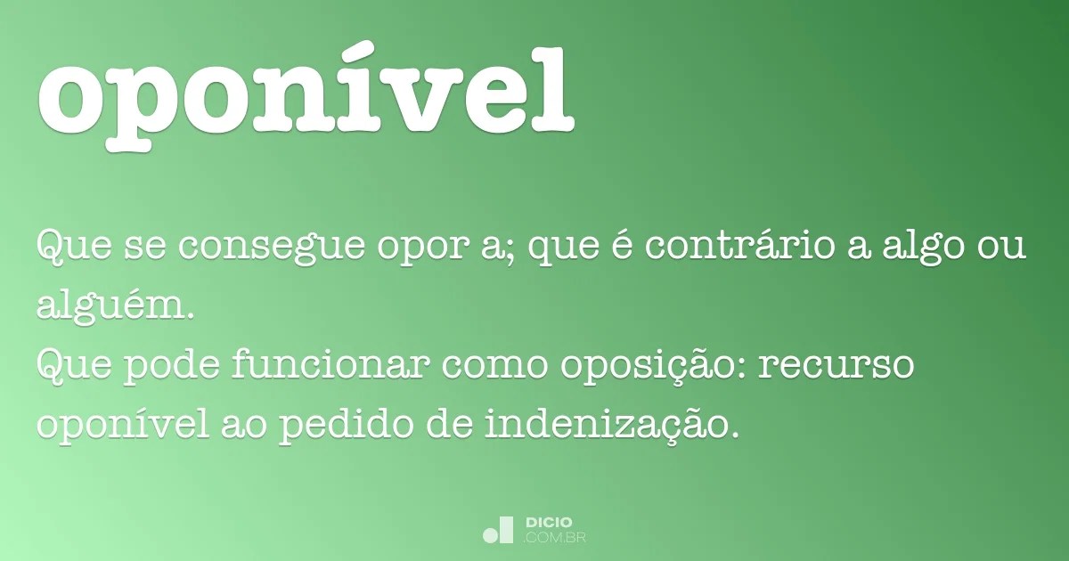 Oponível Dicionário Online de Português
