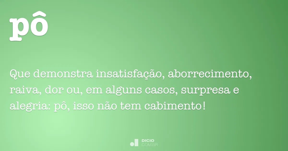 Pô Dicio, Dicionário Online de Português