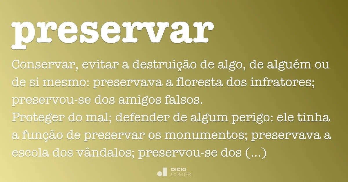 Preservar Dicio, Dicionário Online de Português