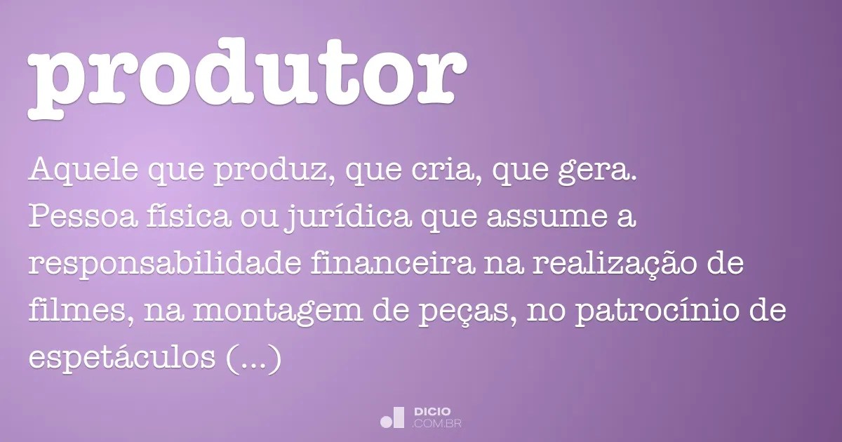 Produtor Dicionário Online de Português