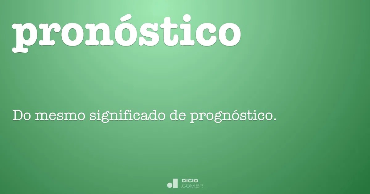 Pronóstico Dicionário Online de Português