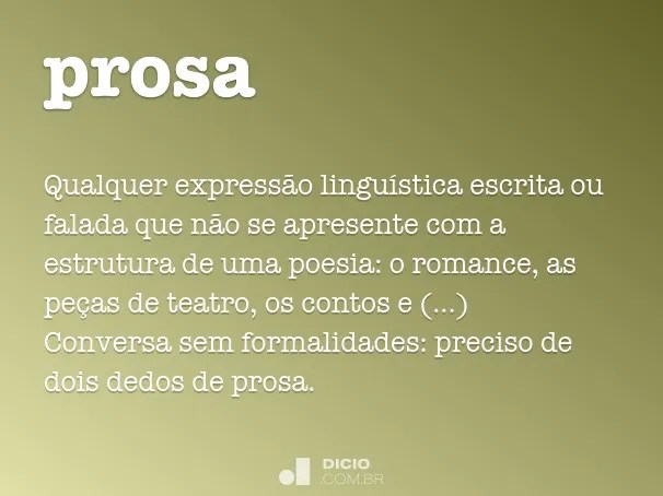 Prosa Dicio, Dicionário Online de Português