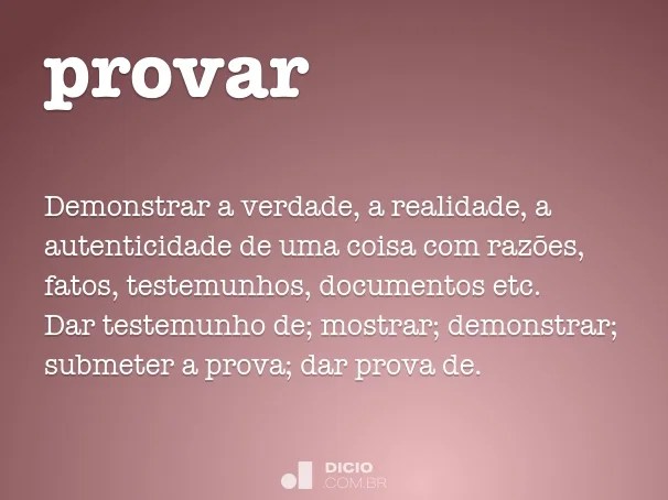 Provar Dicio, Dicionário Online de Português