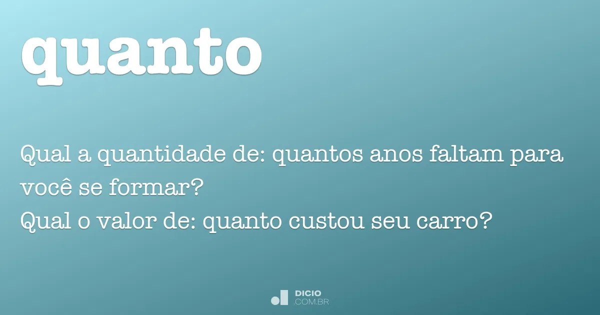 Quanto Dicio, Dicionário Online de Português