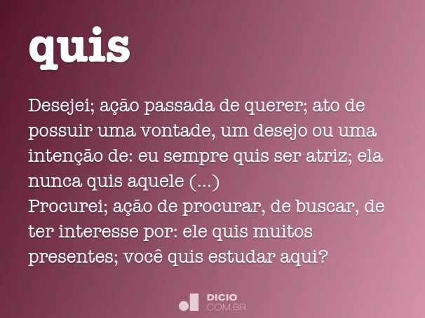 Quis DicionÃ¡rio Online de PortuguÃªs