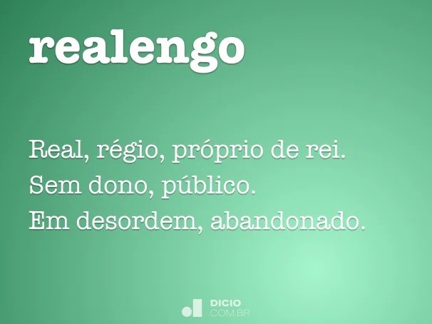 Realengo Dicio, Dicionário Online de Português