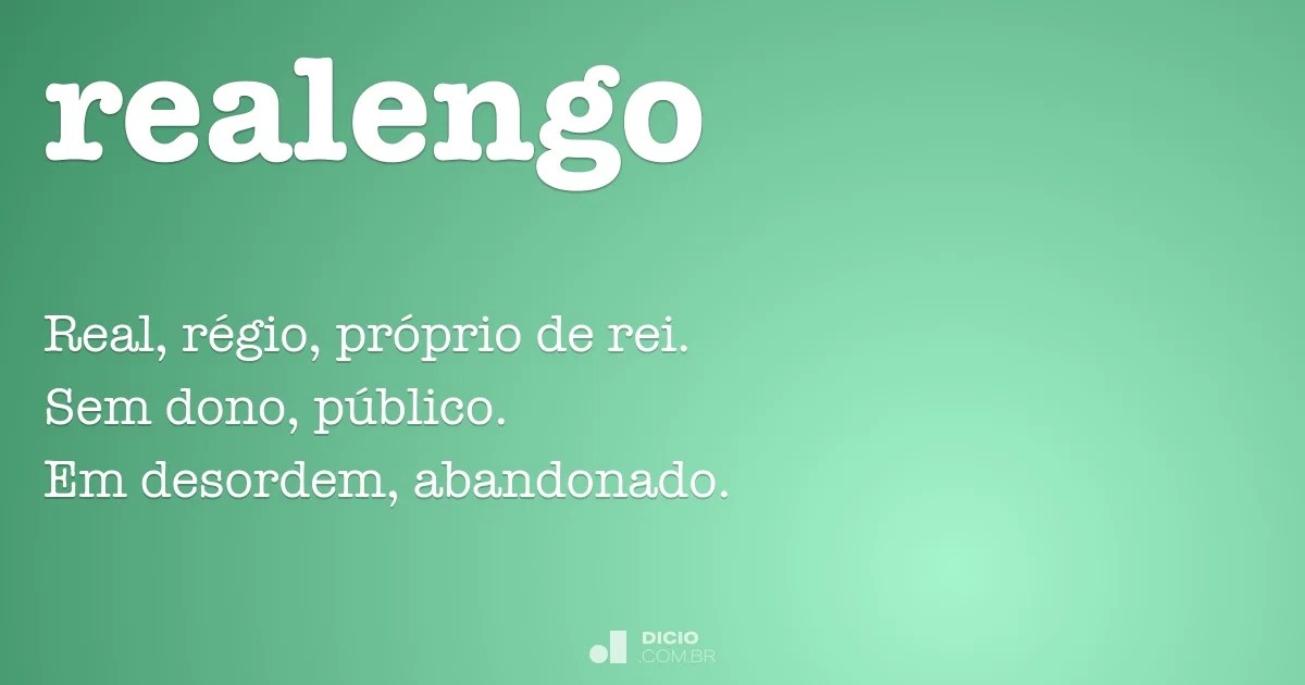 Realengo Dicio, Dicionário Online de Português