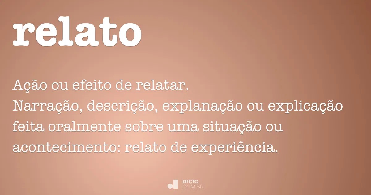 Significado De Relato Historico