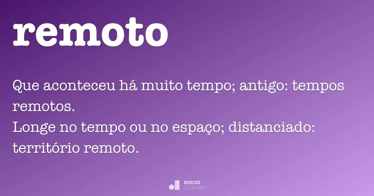 Remoto Dicio, Dicionário Online de Português