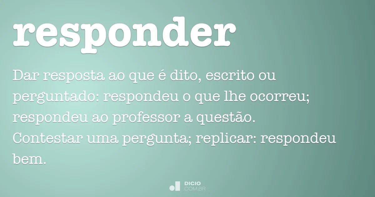 Responder Dicionário Online de Português