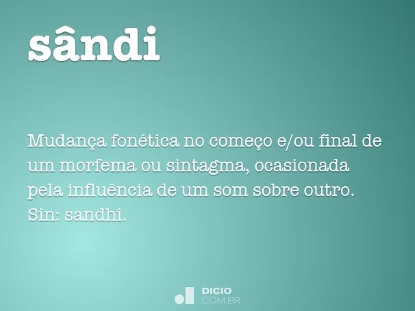 Sândi - Dicio, Dicionário Online de Português