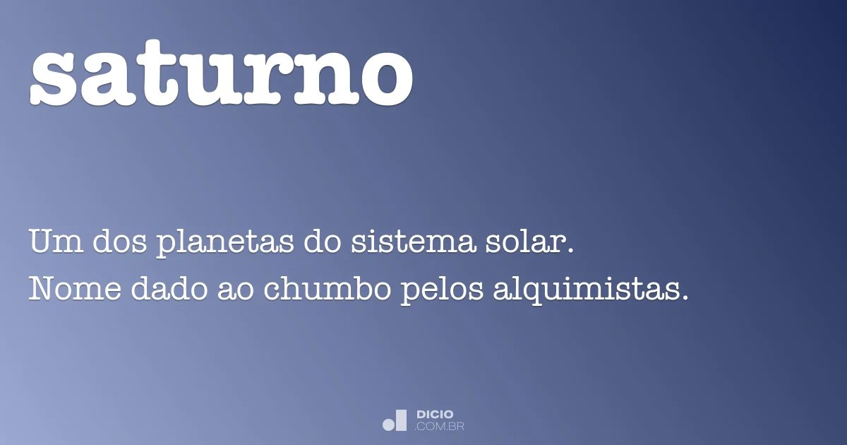 Saturno Dicio, Dicionário Online de Português