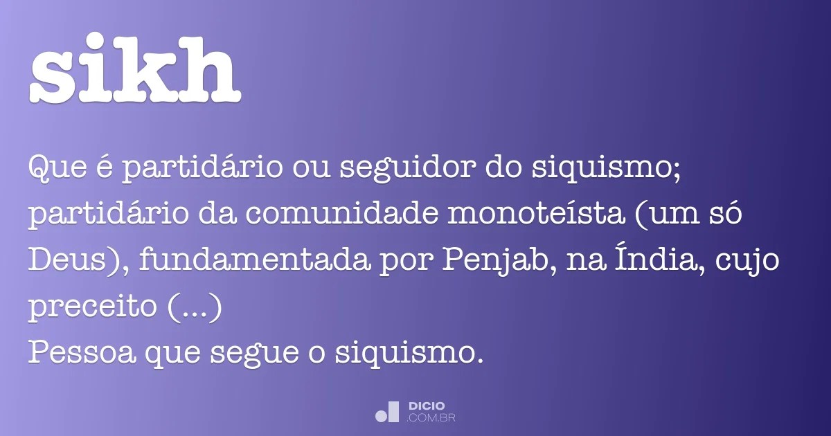 Sikh Dicio, Dicionário Online de Português