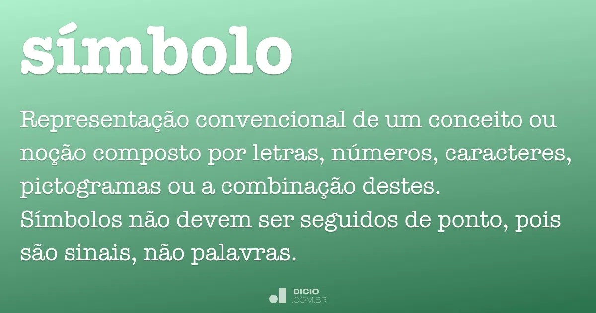 SÃ­mbolo Dicio, DicionÃ¡rio Online de PortuguÃªs