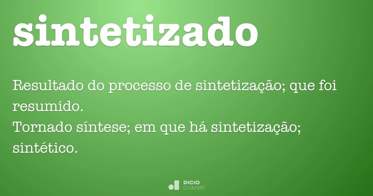 Sintetizado Dicio, Dicionário Online de Português