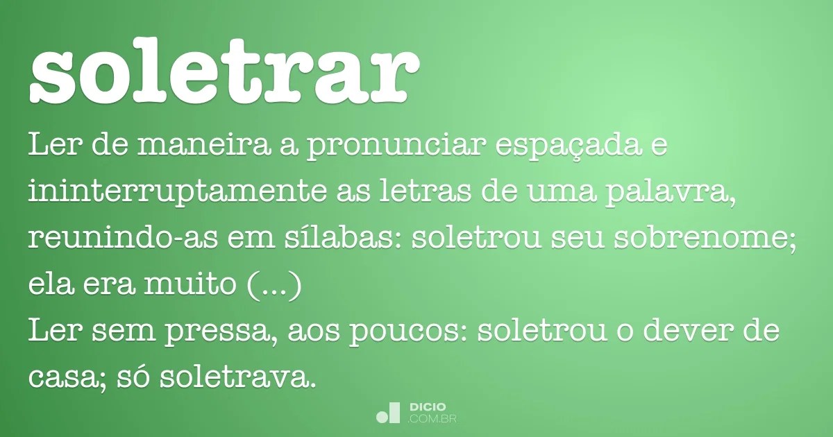 Soletrar Dicio, Dicionário Online de Português