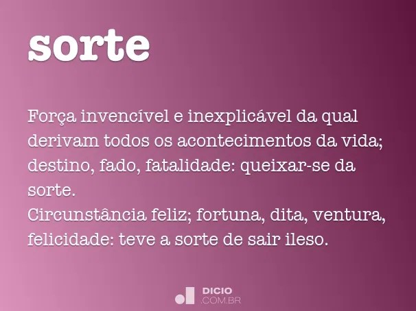 Sorte Dicio, Dicionário Online de Português