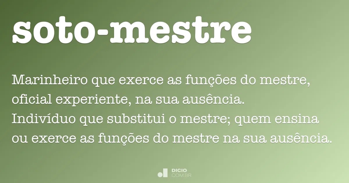 Sotomestre Dicio, Dicionário Online de Português