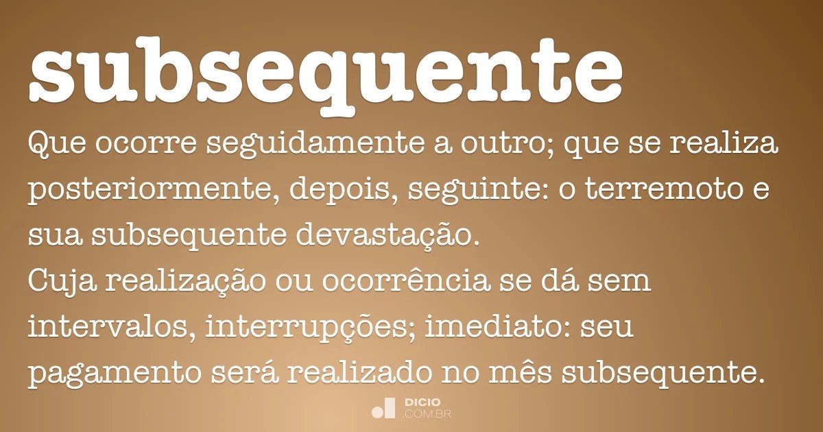 Subsequente Dicio, Dicionário Online de Português