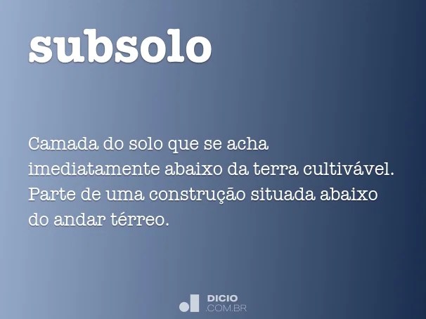Subsolo Dicio, Dicionário Online de Português