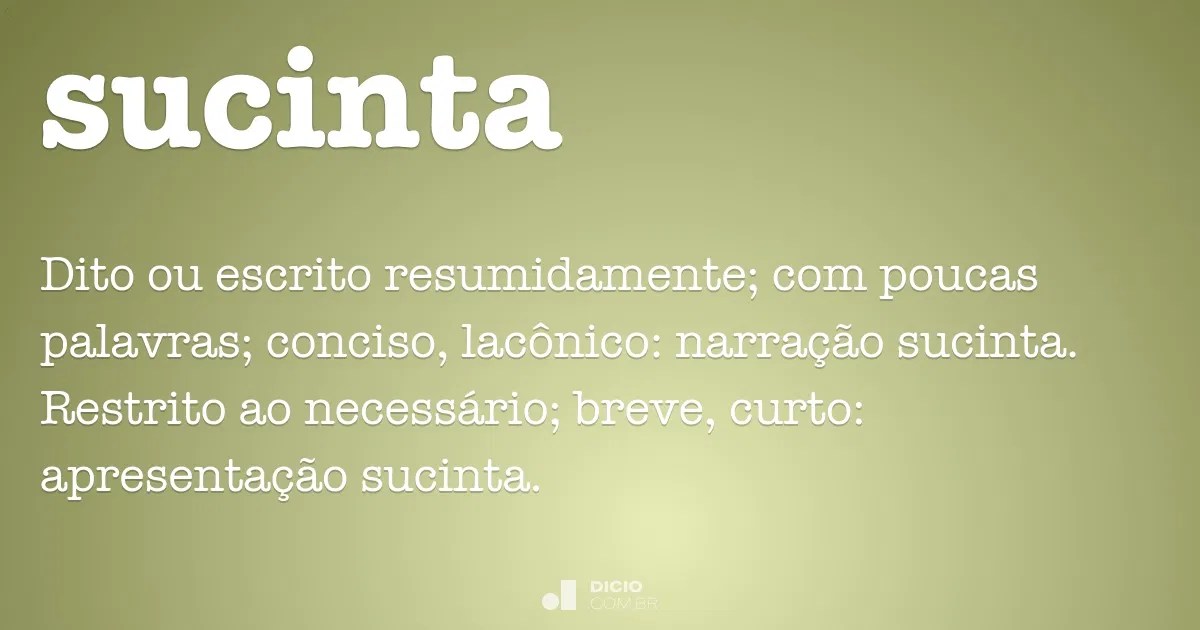 Sucinta Dicio, Dicionário Online de Português