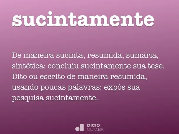 Sucintamente Dicio, DicionÃ¡rio Online de PortuguÃªs