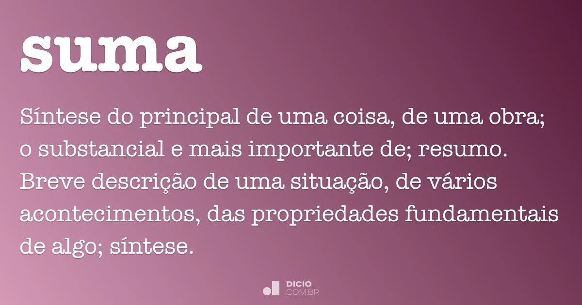 Suma Dicio, Dicionário Online de Português