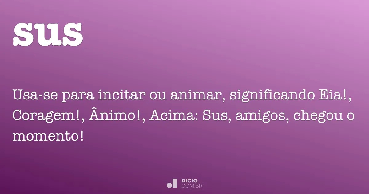 Sus Dicio, Dicionário Online de Português